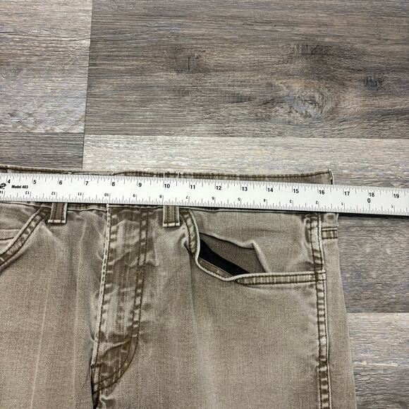 Levis 511 Black Tab Faded Light Wash Muted Tan Mens 32x30 Slim Fit Denim Jeans - Picture 8 of 13